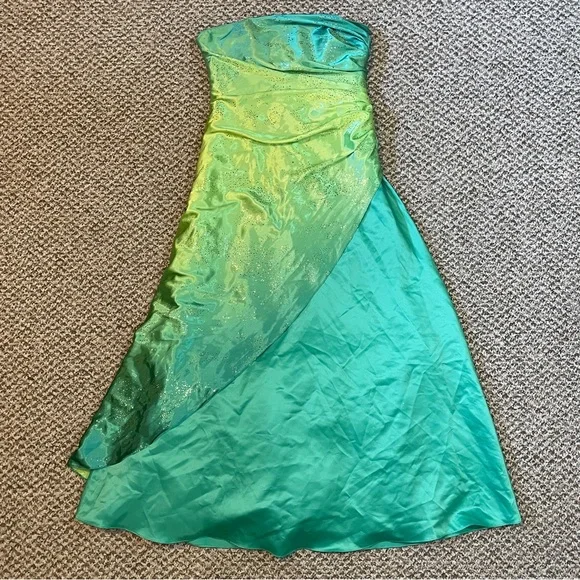 green emerald velvet dress Jump Apparel 13136 A Line Long Formal Slit Prom Dress  Page 1167